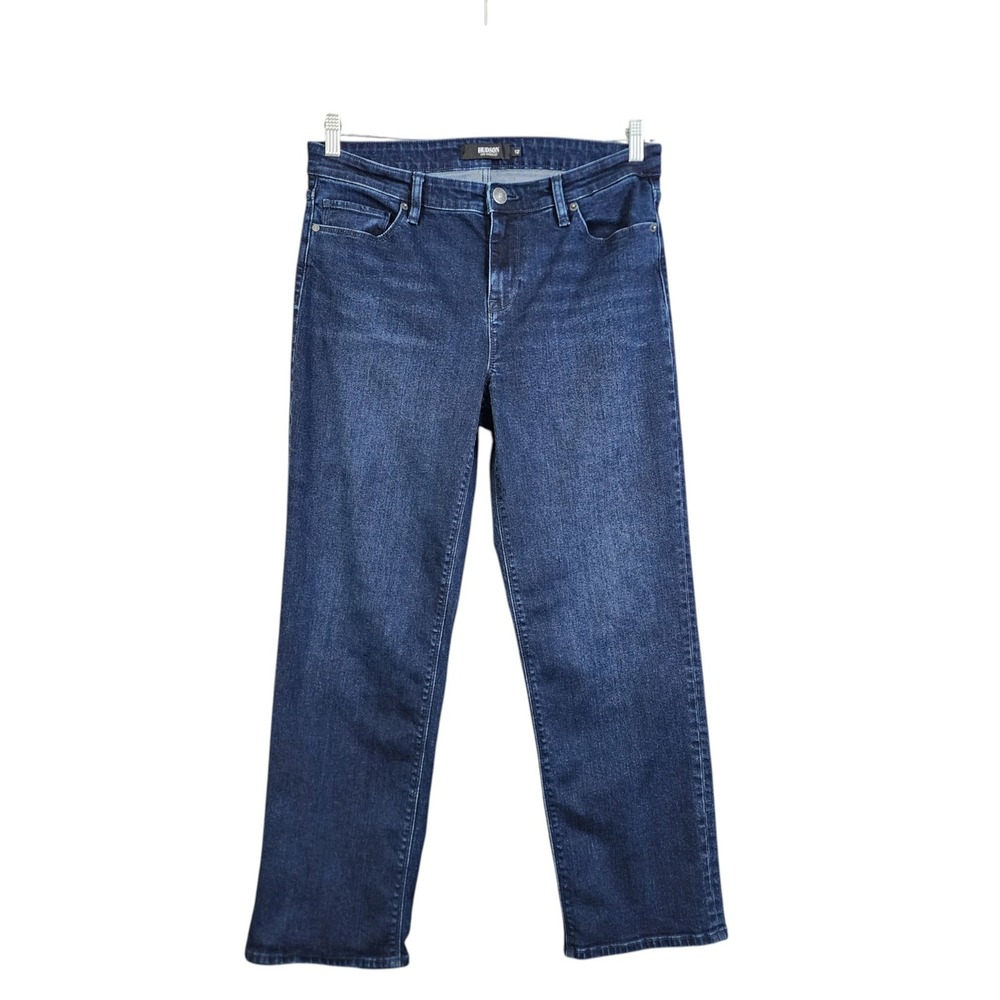 Hudson Womens Straight Leg Denim Jeans Size 12 Dark Wash Stretch Ankle High Rise